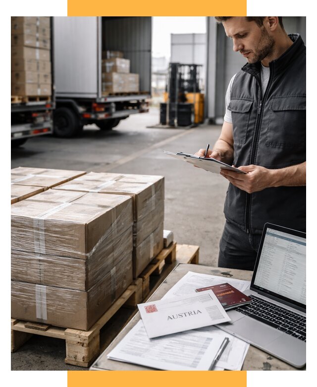 Доставка в Австрию от 66443 р. Логистика и экспорт СетСервис-Срг